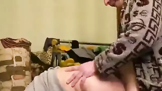 Russian man fucks his friend's wife with doggy style